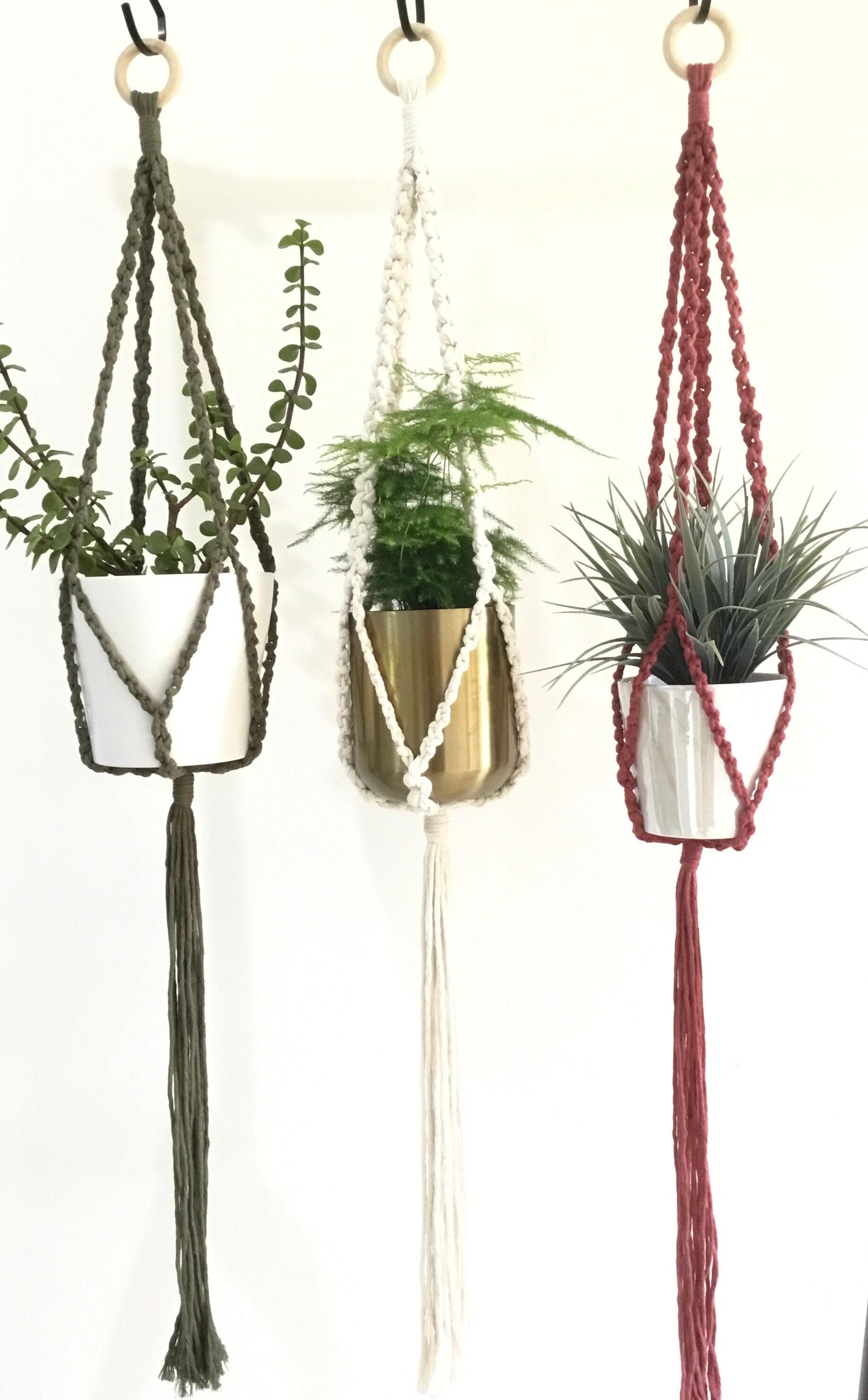 Macrame Plant Hangers // Cintres Pour Plantes