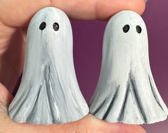 Tiny Ghost Decor, Hand painted Ghost Desk Accent