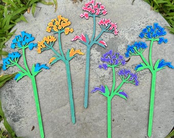 Bright Flower Plant Stakes, Indoor Plant Decor, Gifts for Plant Lovers, Plant accessory, Plant Pal