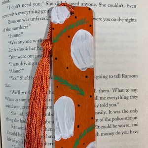 Spooky Halloween Ghosts handgeschilderde houten bladwijzer - Halloween-bladwijzer - Ghost Bookmark
