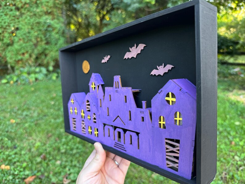 Spooky Purple Haunted House