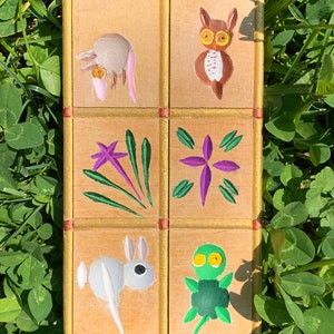 Hand Painted Springerle vintage cookie mold , Animal Art , Kitchen Decor
