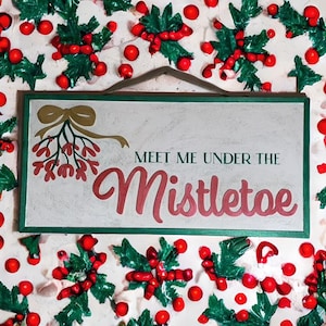 Meet me under the mistletoe sign