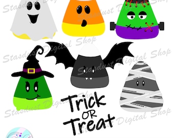 Candy Corn Halloween Characters SVG
