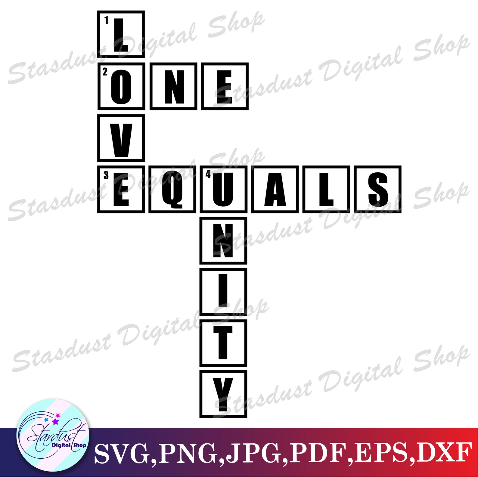 Customizable Floating Crossword SVG Etsy