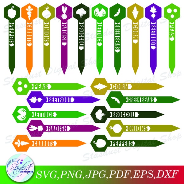 Vegetable Garden Stakes Sticks 2.0 SVG