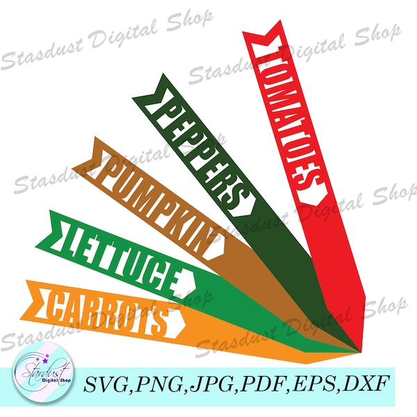 Garden Stakes Sticks Bundle SVG