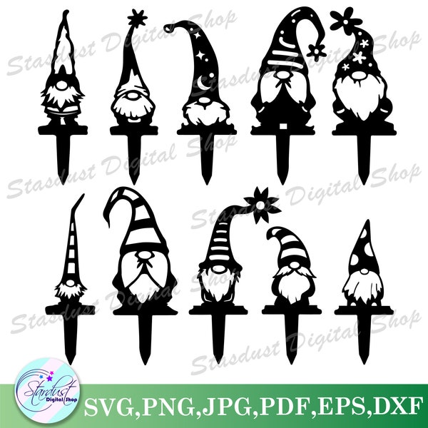 Garden Gnome Stakes SVG