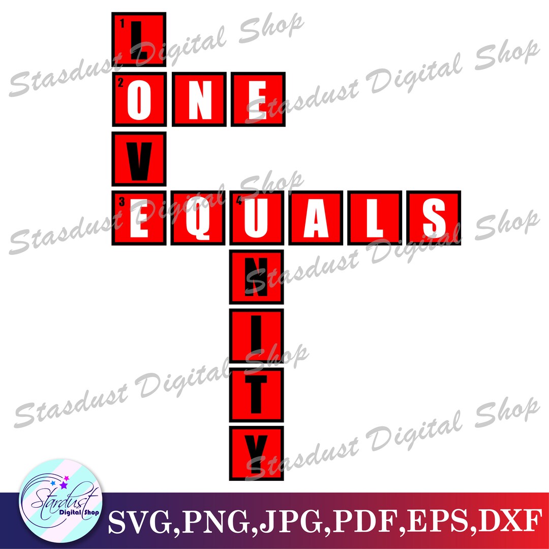 Customizable Floating Crossword SVG, Etsy