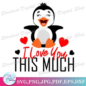Ik hou zoveel van je Penguin SVG