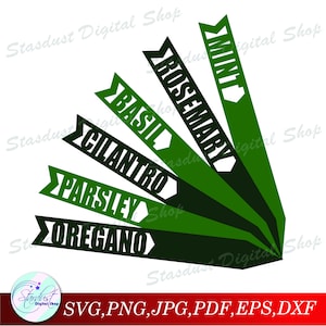 Herb Garden Stakes Sticks SVG