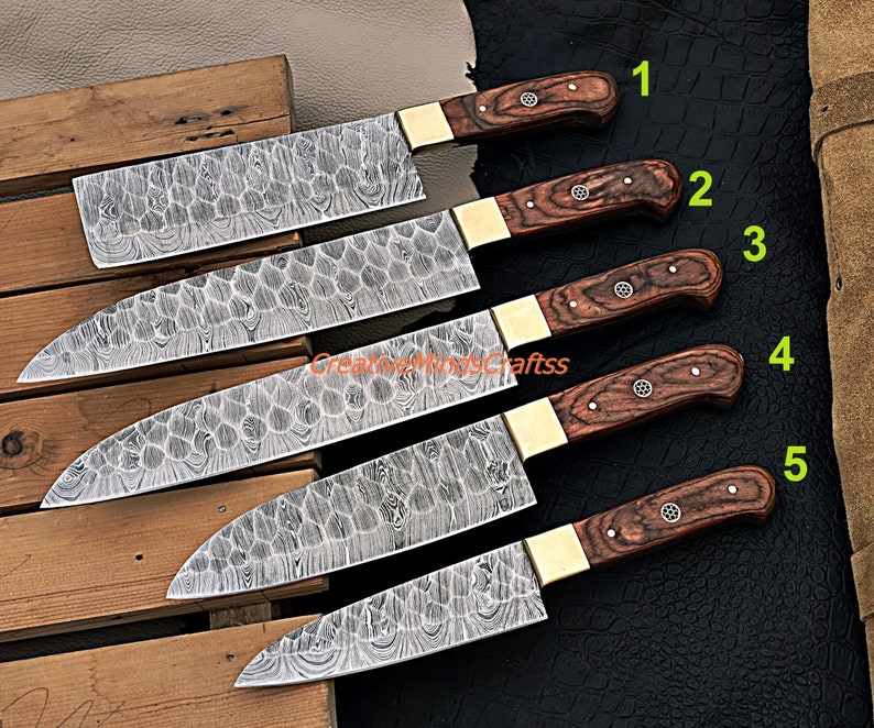 Hand Chef's Knives Set Chef Knife Set Handmade Etsy