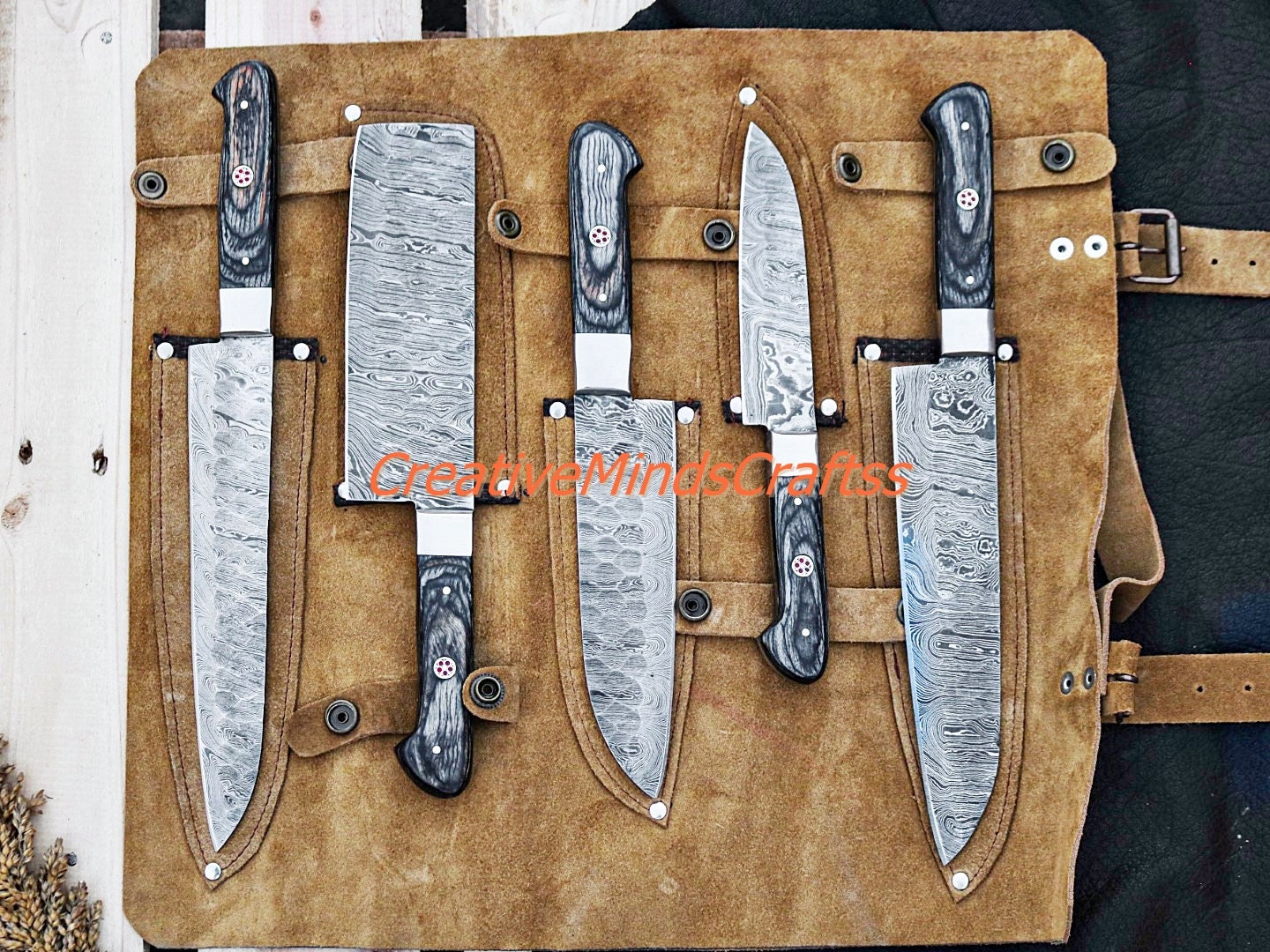 High Quality Chef Knife Set Kitchen Knife Set 5pcs Knife Etsy