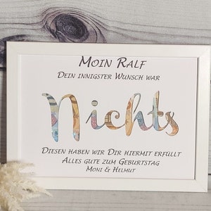 Geburtstagsgeschenk personalisiert Geldgeschenk Geburtstag Mädchen Junge Erinnerungsgeschenk mit Namen Bilderrahmen DIY Geschenkidee Party