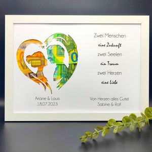 Personalisierte Geldgeschenke zur Hochzeit Geschenk mit Geld für Brautpaar Hochzeitsgeschenk personalisiert Geschenke als Geldgeschenk Idee