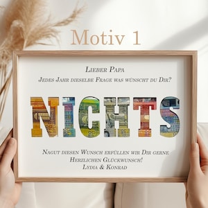 Geburtstagsgeschenk personalisiert Geldgeschenk Geburtstag Mädchen Junge Erinnerungsgeschenk mit Namen Bilderrahmen DIY Geschenkidee Party