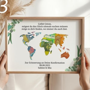 Personalisiertes Geldgeschenk Konfirmation Geschenk zur Konfirmation Junge Mädchen personalisiertes Geschenk Fische Konfirmation