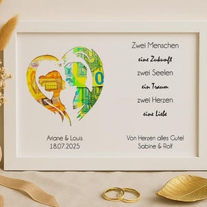 Personalisierte Geldgeschenke zur Hochzeit Geschenk mit Geld für Brautpaar Hochzeitsgeschenk personalisiert Geschenke Hochzeit Geld