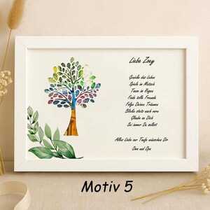 Personalisierte Taufkarte  Geschenk mit Namen und Spruch zur Taufe für Mädchen & Jungen