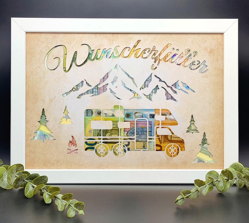 Hochzeitsgeschenk Wunscherfüller Wohnmobil kreatives Geldgeschenk für Brautpaar