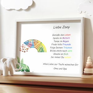 Taufgeschenk personalisiert Geldgeschenk Taufe Junge Mädchen Taufe Geschenkidee mit Namen Bilderrahmen DIY Erinnerungsgeschenk individuell