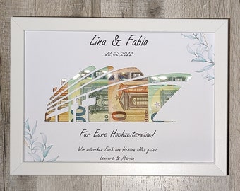 Personalisierte Geldgeschenke zur Hochzeit Geschenk mit Geld für Brautpaar Hochzeitsgeschenk personalisiert Geschenke Hochzeit Geld