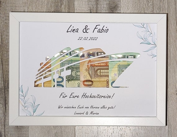 Personalisierte Geldgeschenke zur Hochzeit Geschenk mit Geld für Brautpaar Hochzeitsgeschenk personalisiert Geschenke Hochzeit Geld