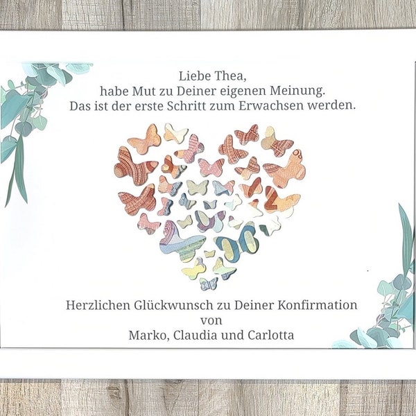 Konfirmation Geldgeschenk Individuelles Geschenk zur Konfirmation gastgeschenk Personalisiert mit Namen optional mit Bilderrahmen