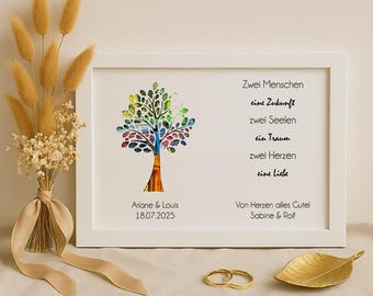 Personalisierte Hochzeitsgeschenke mit Geld – Geschenkidee für Brautpaar – Geldgeschenk zur Hochzeit
