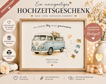 Personalisierte Geldgeschenke zur Hochzeit Geschenk mit Geld für Brautpaar Hochzeitsgeschenk personalisiert Geschenke Hochzeit Geld