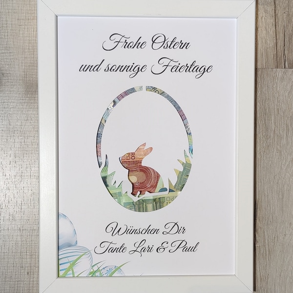 Oster Geschenk Geld Ostergeschenk personalisiert Geldgeschenk Ostern Deko personalisiertes Geldgeschenk zu Ostern