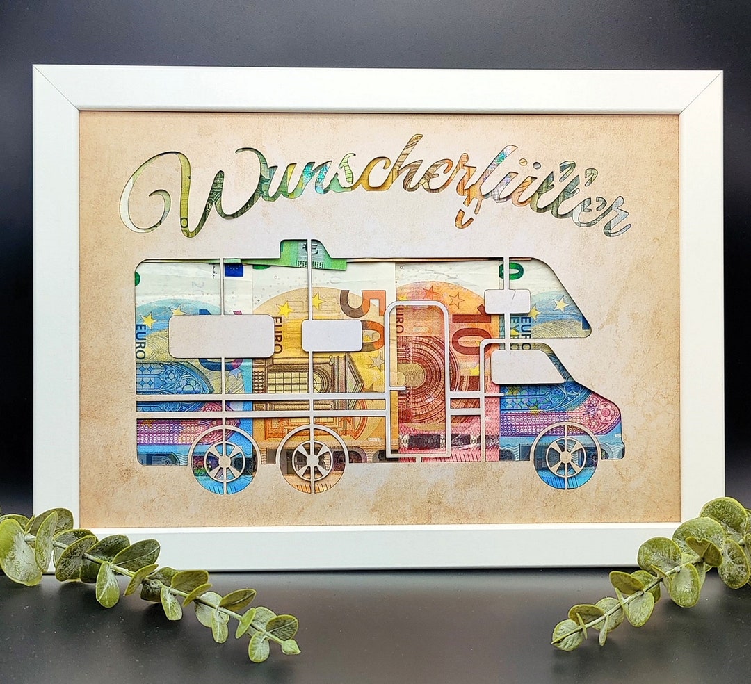 Geldgeschenk Geburtstag Wunscherfüller Wohnmobil Geschenk zum