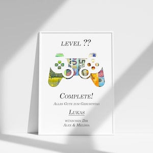 Geburtstagsgeschenk personalisiert Geldgeschenk Geburtstag Mädchen Junge Erinnerungsgeschenk mit Namen Bilderrahmen DIY Geschenkidee Party