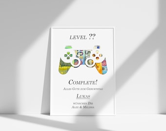 Geburtstagsgeschenk personalisiert Geldgeschenk Geburtstag Mädchen Junge Erinnerungsgeschenk mit Namen Bilderrahmen DIY Geschenkidee Party