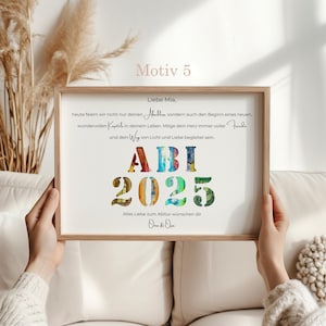 Einzigartiges Abitur Geschenk 2025 – Karte mit Text, Namen und emotionalem Erinnerungswert