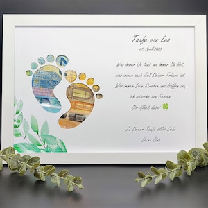 Kreatives Geldgeschenk zur Taufe personalisiert originelles Taufgeschenk besondere Geschenkidee handmade Geldgeschenk Baby Taufe individuell