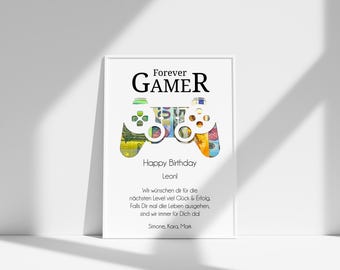 18 Geburtstag Geschenk personalisiert Geldgeschenk Volljährigkeit Mädchen Junge Erinnerungsgeschenk mit Namen Bilderrahmen DIY Geschenkidee
