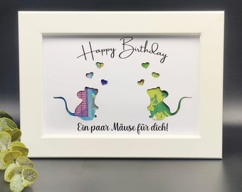 Geldgeschenk Geburtstag Wunscherfüller Geschenk zum verschenken zum Geburtstag Weihnachten Geld mit Bilderrahmen DinA6 13x18cm