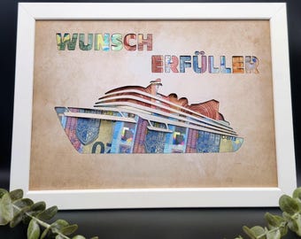 Wunscherfüller Geldgeschenk DIY Träume erfüllen Geschenkidee für jeden Anlass Hochzeit Geburtstag Reise Auto Führerschein Urlaub Hochzeit