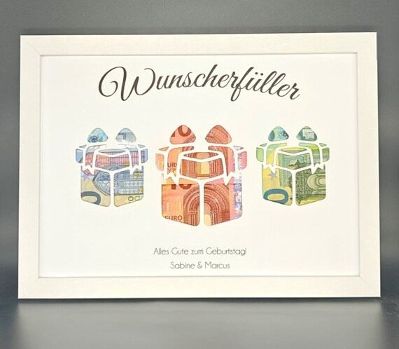 Wunscherfüller Geldgeschenk DIY Träume erfüllen Geschenkidee für jeden Anlass Hochzeit Geburtstag Reise Auto Führerschein Urlaub Hochzeit