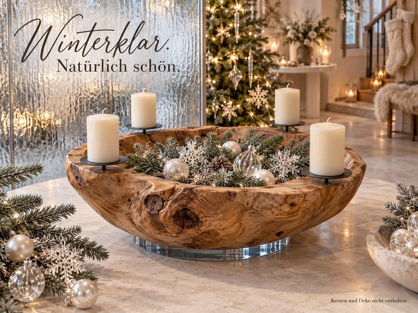 Advent kranz schale holz