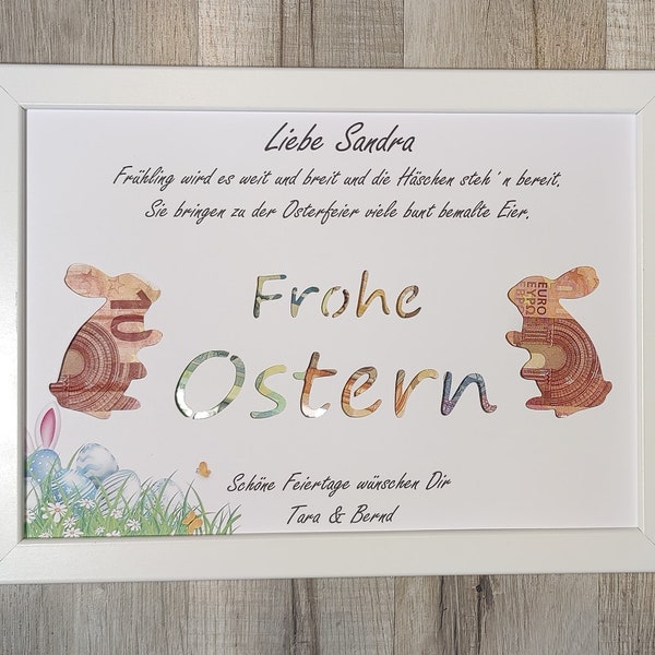 Oster Geschenk Geld Ostergeschenk personalisiert Geldgeschenk Ostern Deko personalisiertes Geldgeschenk zu Ostern