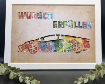 Wunscherfüller Geldgeschenk DIY Träume erfüllen Geschenkidee für jeden Anlass Hochzeit Geburtstag Reise Auto Führerschein Urlaub Hochzeit