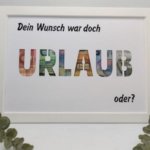 Geldgeschenk Geburtstag Wunscherfüller Geschenk zum verschenken zum Geburtstag Weihnachten Geld Optional mit Bilderrahmen