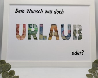 Geldgeschenk Geburtstag Wunscherfüller Geschenk zum verschenken zum Geburtstag Weihnachten Geld Optional mit Bilderrahmen