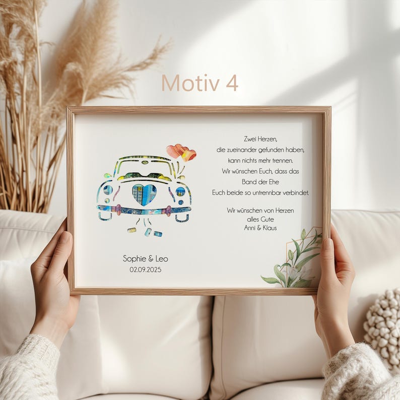 Personalisiertes Hochzeitsgeschenk im hochwertigen DIN A4 Bilderrahmen mit Plexiglas – kreatives Geldgeschenk zur Hochzeit mit Namen des Brautpaares, Hochzeitsdatum und Wunschtext. Perfekt als Erinnerungsgeschenk oder Dekoration für die Hochzeitsfeier. Individuell gestalteter Bilderrahmen als kreative Geschenkidee zur Hochzeit. Ideal für Brautpaar, Freunde oder Familie. DIY Geldgeschenk Hochzeit – personalisiert, einzigartig und handgefertigt.