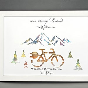Ruhestand Geschenk personalisiert Geldgeschenk Rente Abschied Erinnerungsgeschenk mit Namen Bilderrahmen DIY Geschenkidee Pensionierung