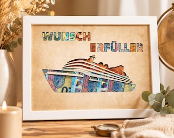 Wunscherfüller Geldgeschenk DIY Träume erfüllen Geschenkidee für jeden Anlass Hochzeit Geburtstag Reise Auto Führerschein Urlaub Hochzeit
