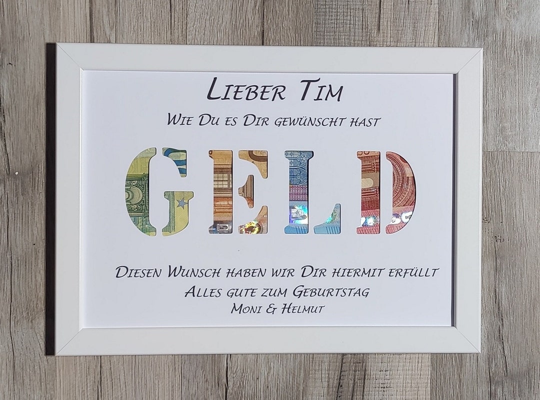 Geburtstags Geldgeschenk Individuelles Geschenk Zum Verschenken Zum