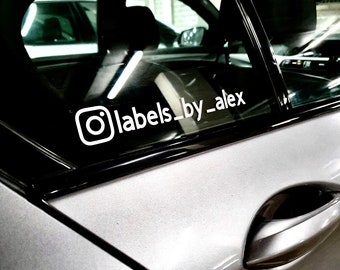 Instagram | Twitter | Facebook | YouTube | TikTok | Social media | window sticker | decal | vinyl  label